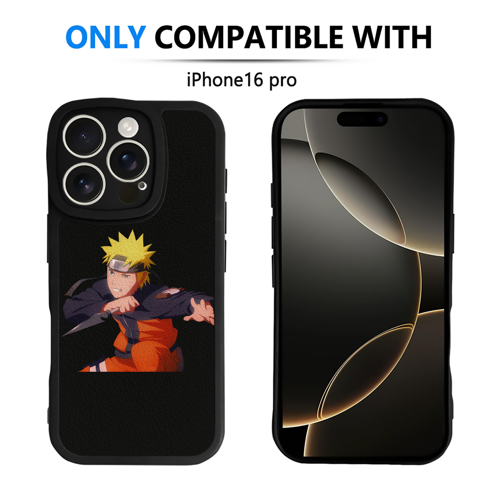 （画像用） NARUTO -ナルト- うずまき ナルト Uzumaki Naruto 【iPhone 16シリーズ対応】シリコンスマホケース（レザー調） 材質：シリコン